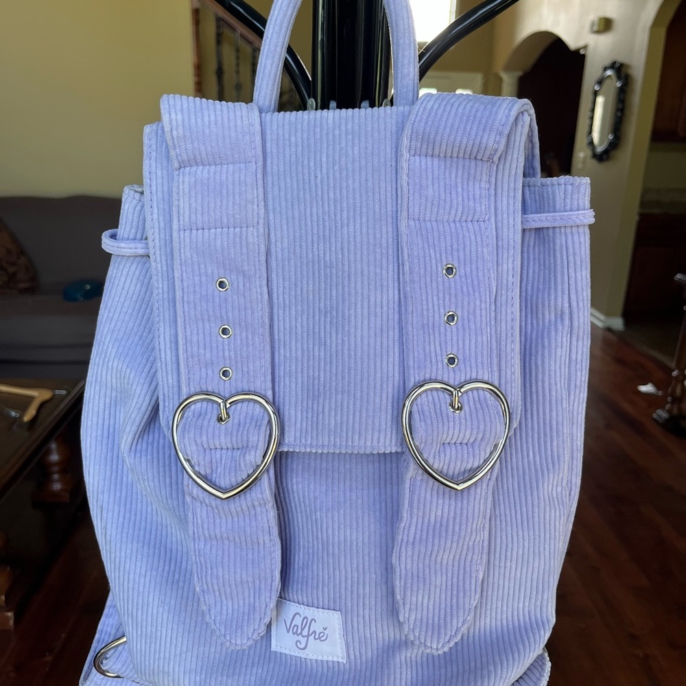 Valfre Purple Backpack with Heart Accents